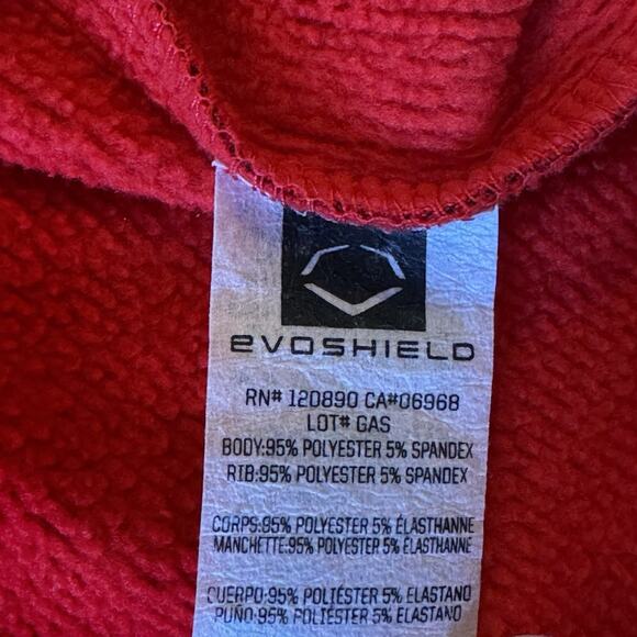 EvoShield Men's XL Fleece Lined Pullover Sweatshirt Red Activewear Athleisure - Picture 9 of 10